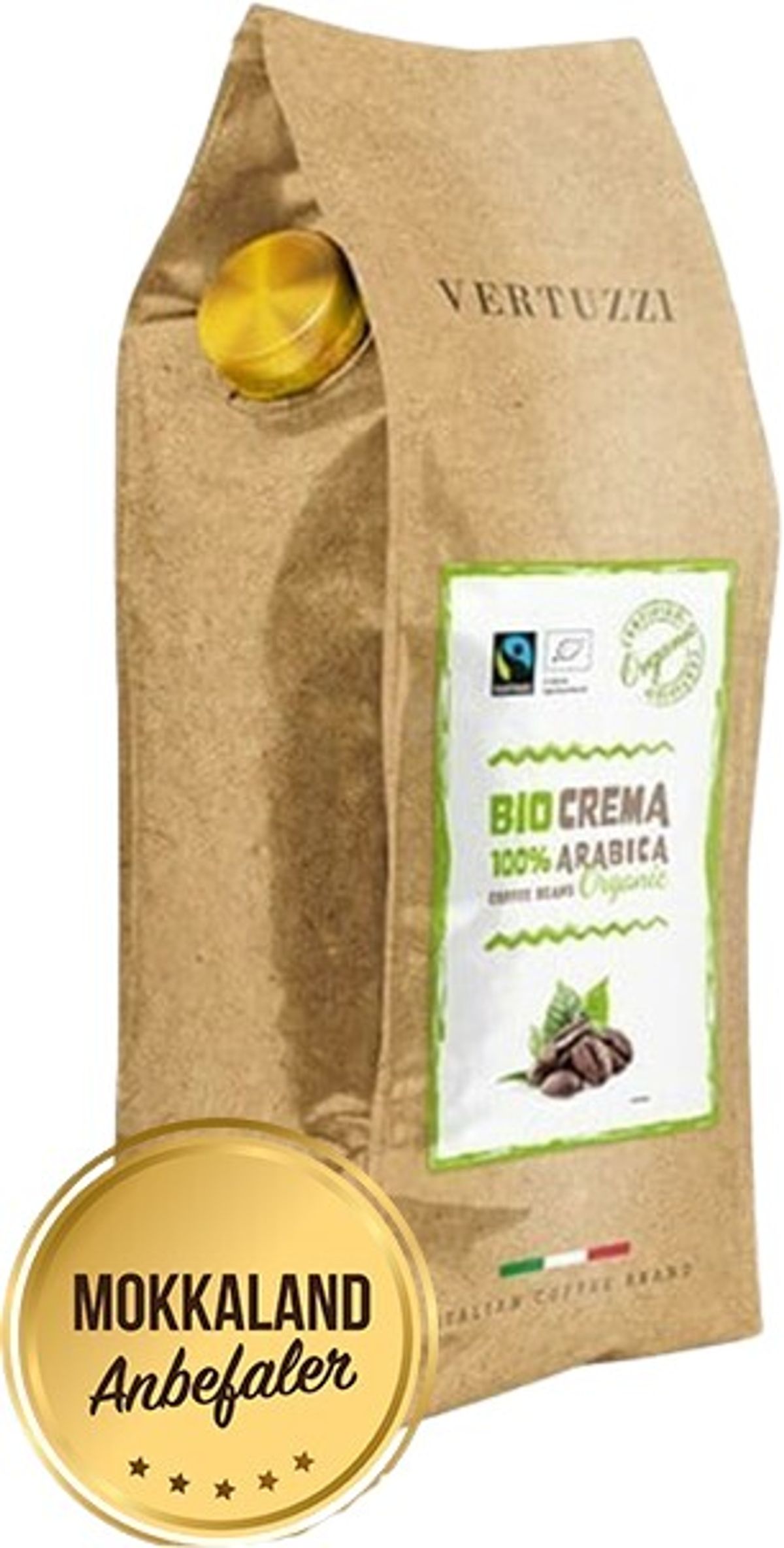 Vertuzzi - Bio Crema (1000g) - Kaffebønner