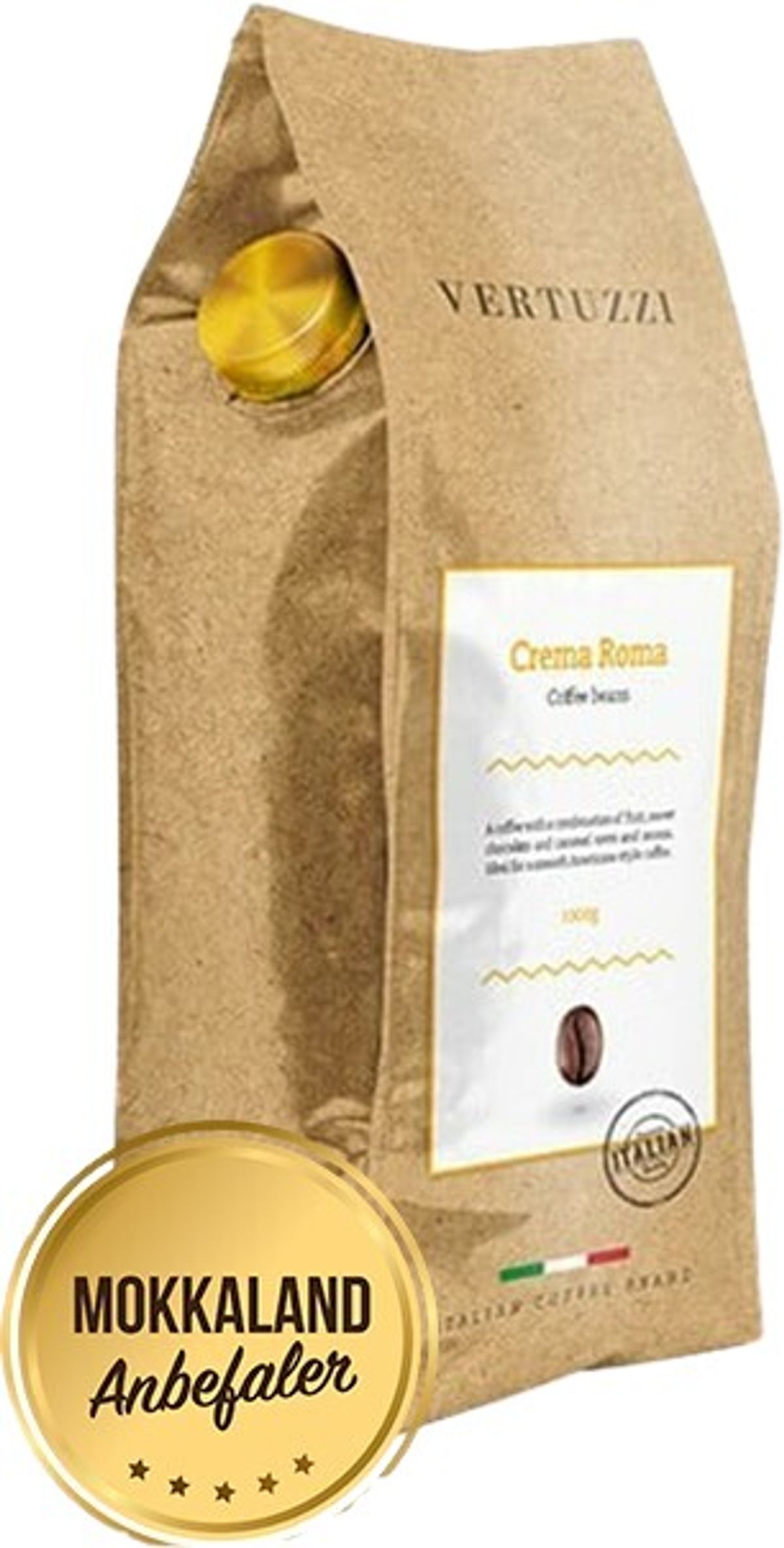 Vertuzzi - Crema Roma (1000g) - Kaffebønner