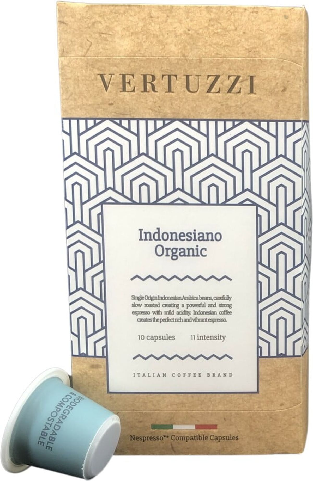 Vertuzzi - Indonesiano Organic (10 stk) - Kapsler til Nespresso