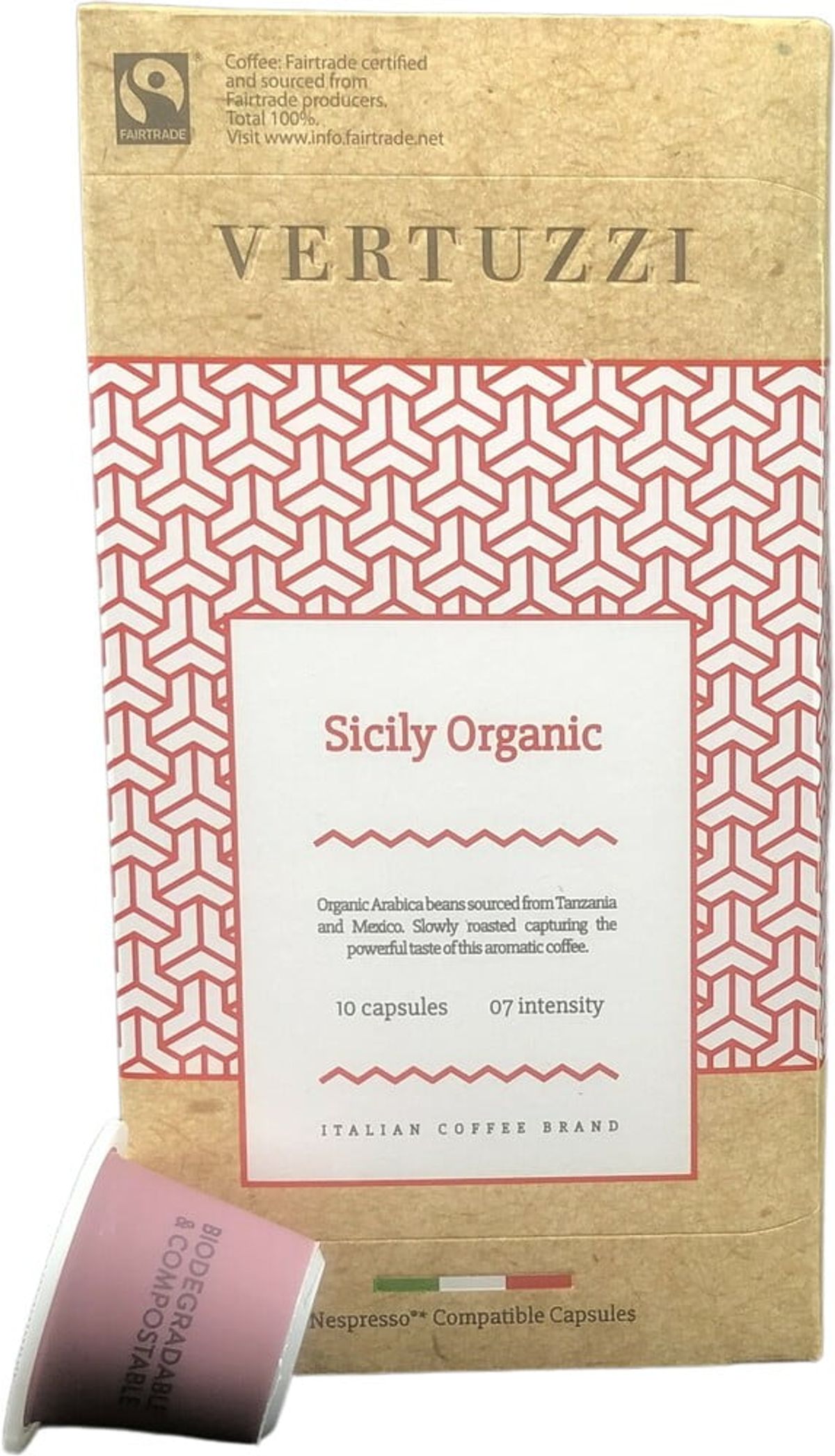 Vertuzzi - Sicily Organic (10 stk) - Kapsler til Nespresso