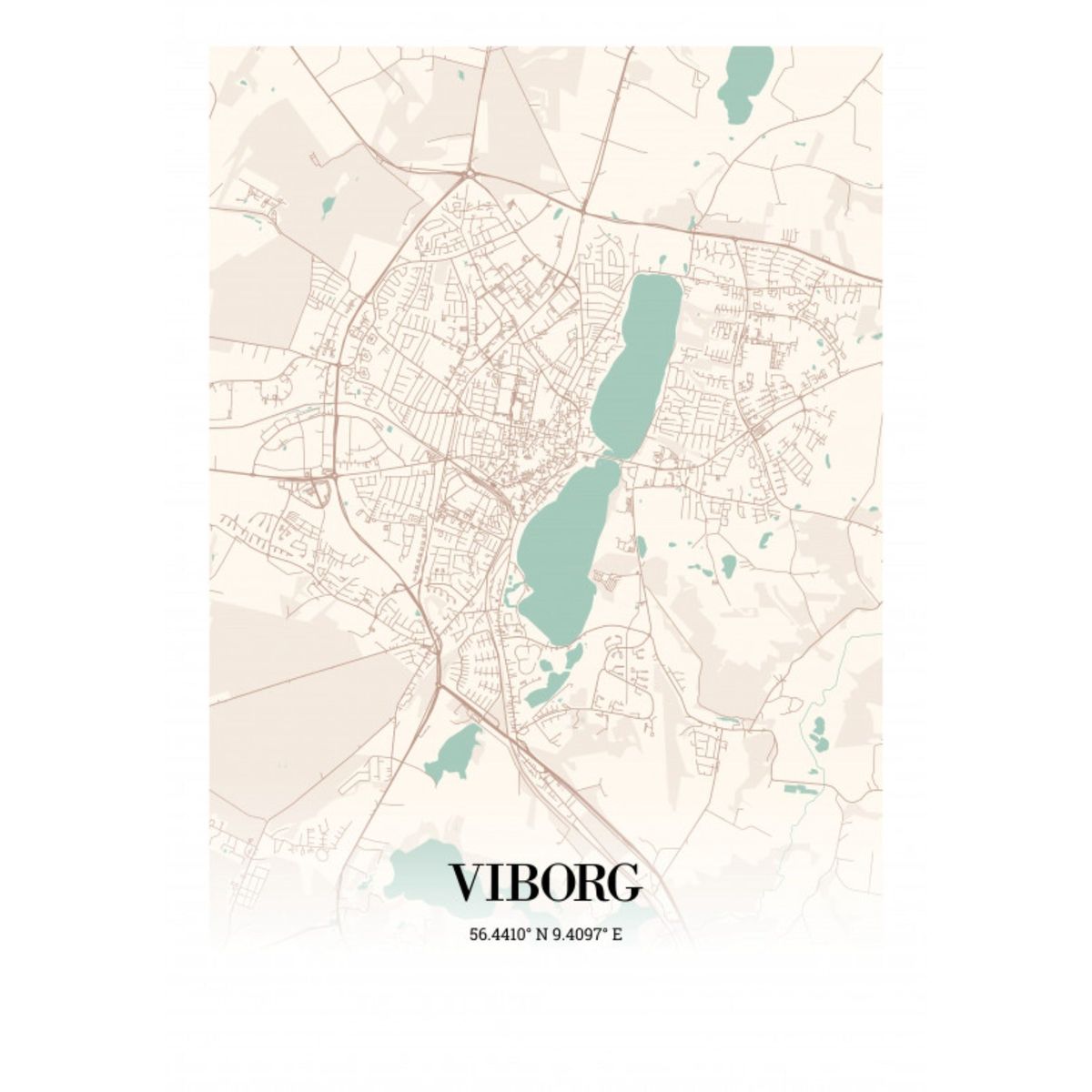 Viborg byplakat 21x30cm (A4)