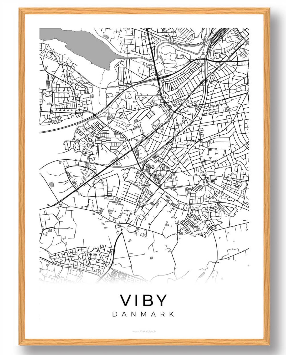 Viby J by plakat - hvid (Størrelse: L - 50x70cm (B2))