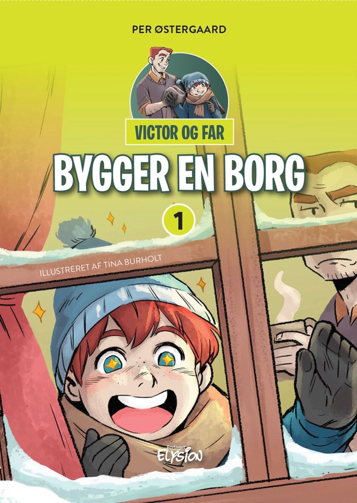 Victor og far bygger en borg