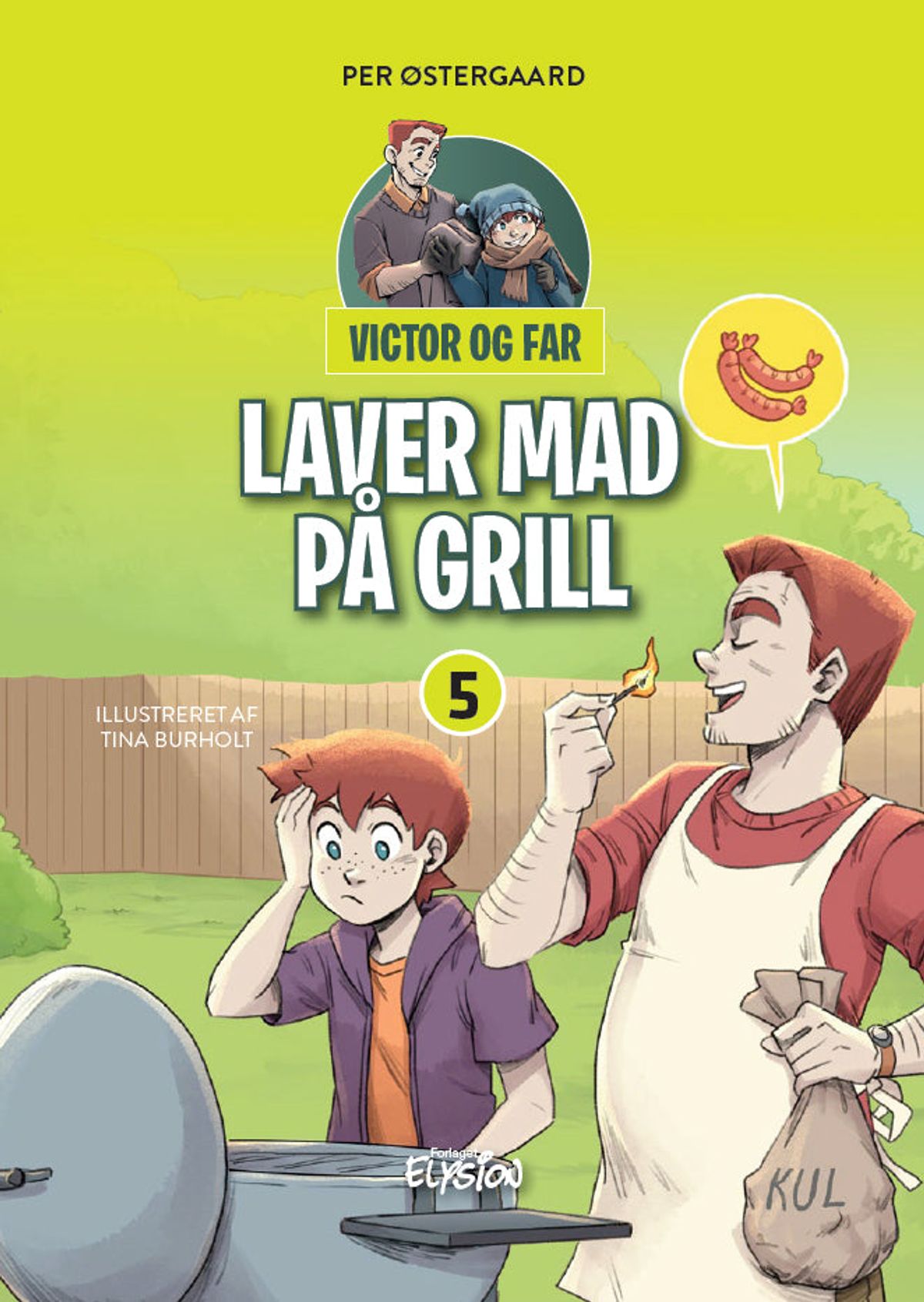 Victor og far laver mad på grill