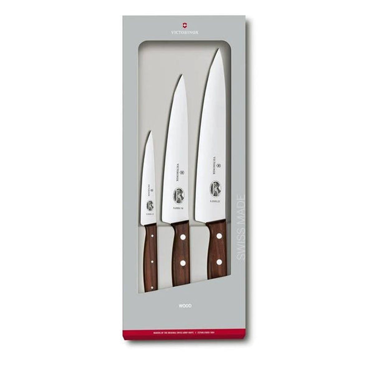 Victorinox Knivsæt 3 stk, Victorinox - med træhåndtag