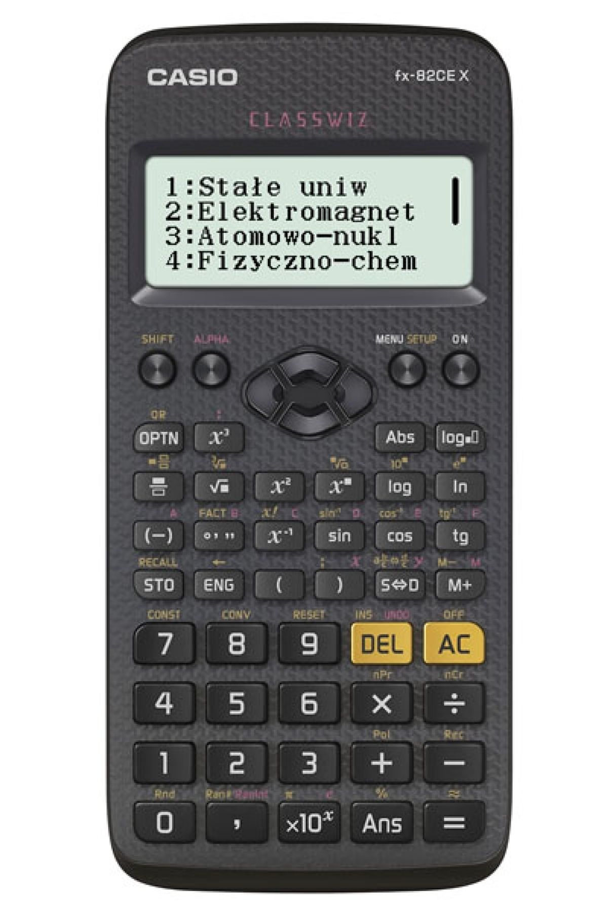 Videnskabelig lommeregner CASIO FX-82CEX sort.