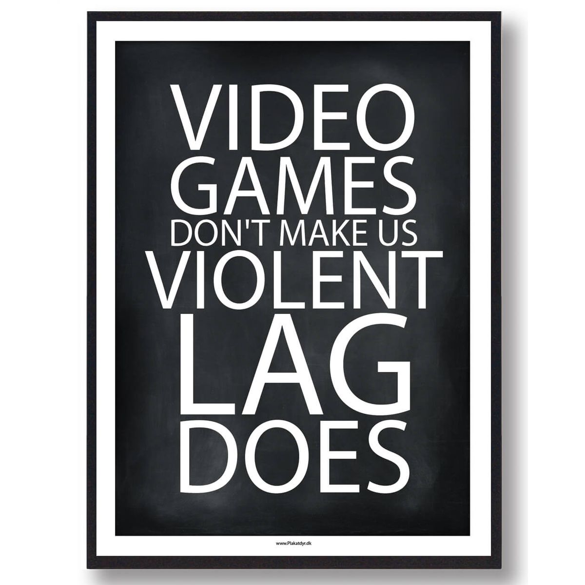 Video games - gamerplakat (sort) (Størrelse: L - 50x70cm (B2))