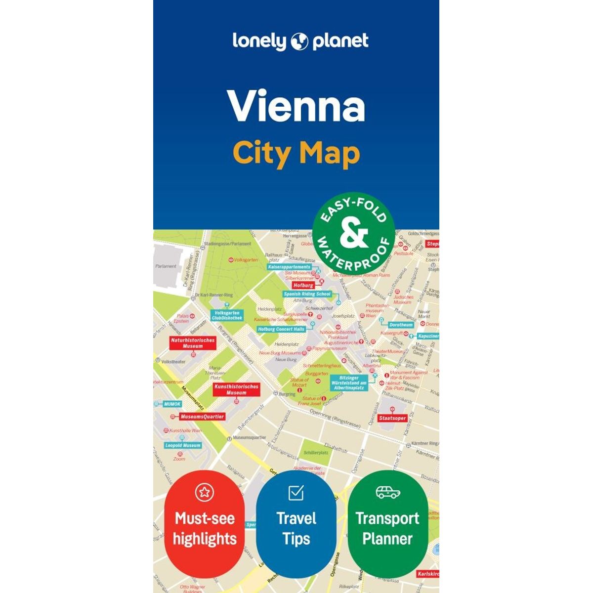 Vienna City Map - Lonely Planet - English Book