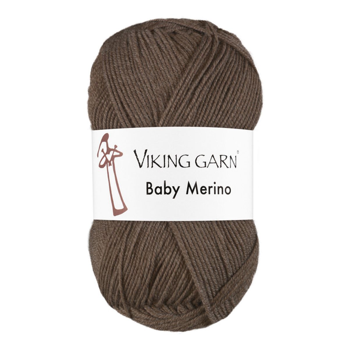 Viking Baby Merino - 208 Brunmeleret, Merinould, fra Viking