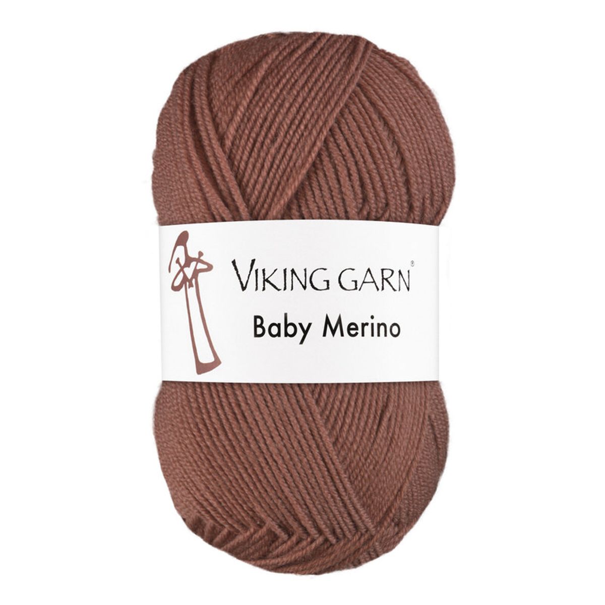 Viking Baby Merino - 255 Rødbrun, Merinould, fra Viking