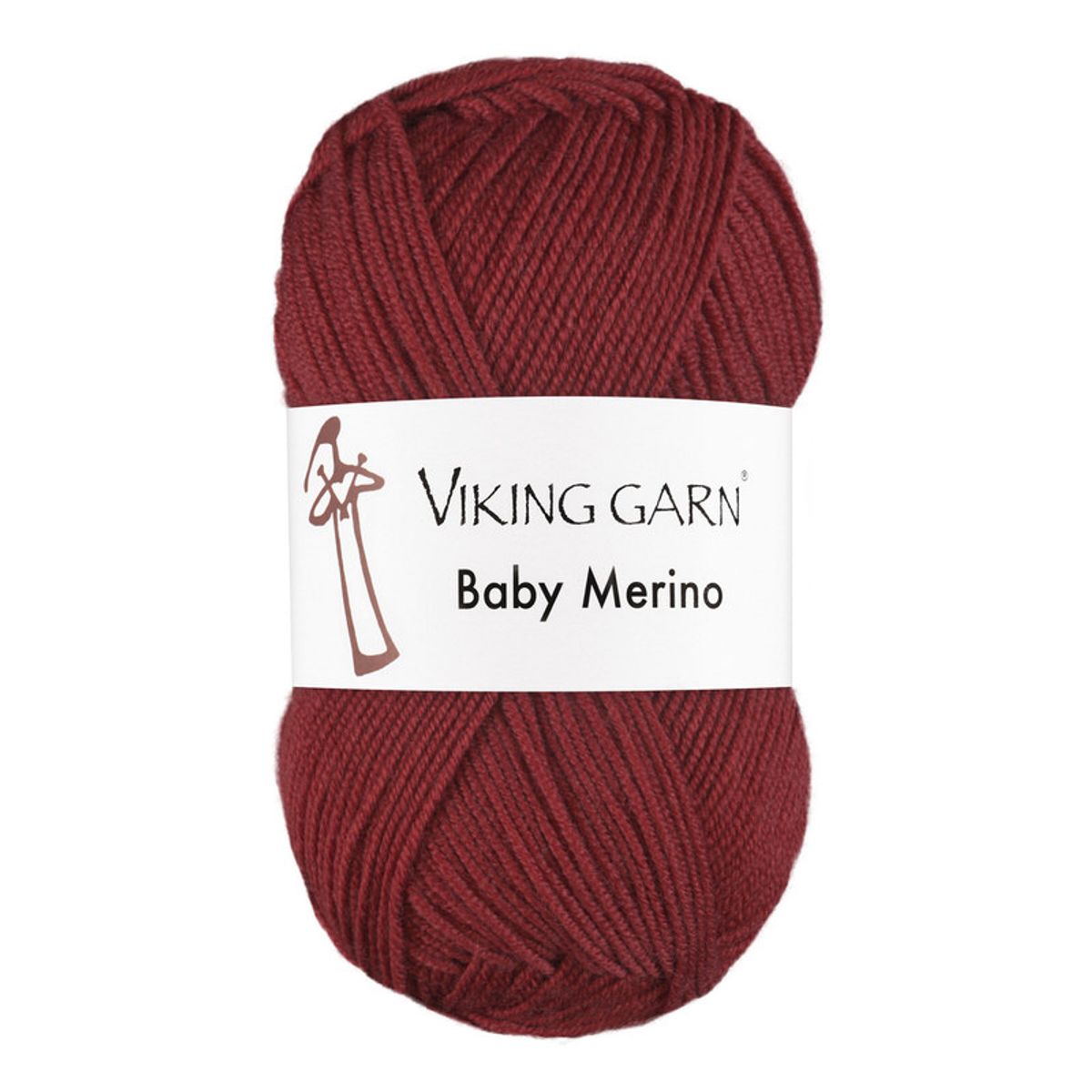 Viking Baby Merino - 256 Mørkerød, Merinould, fra Viking