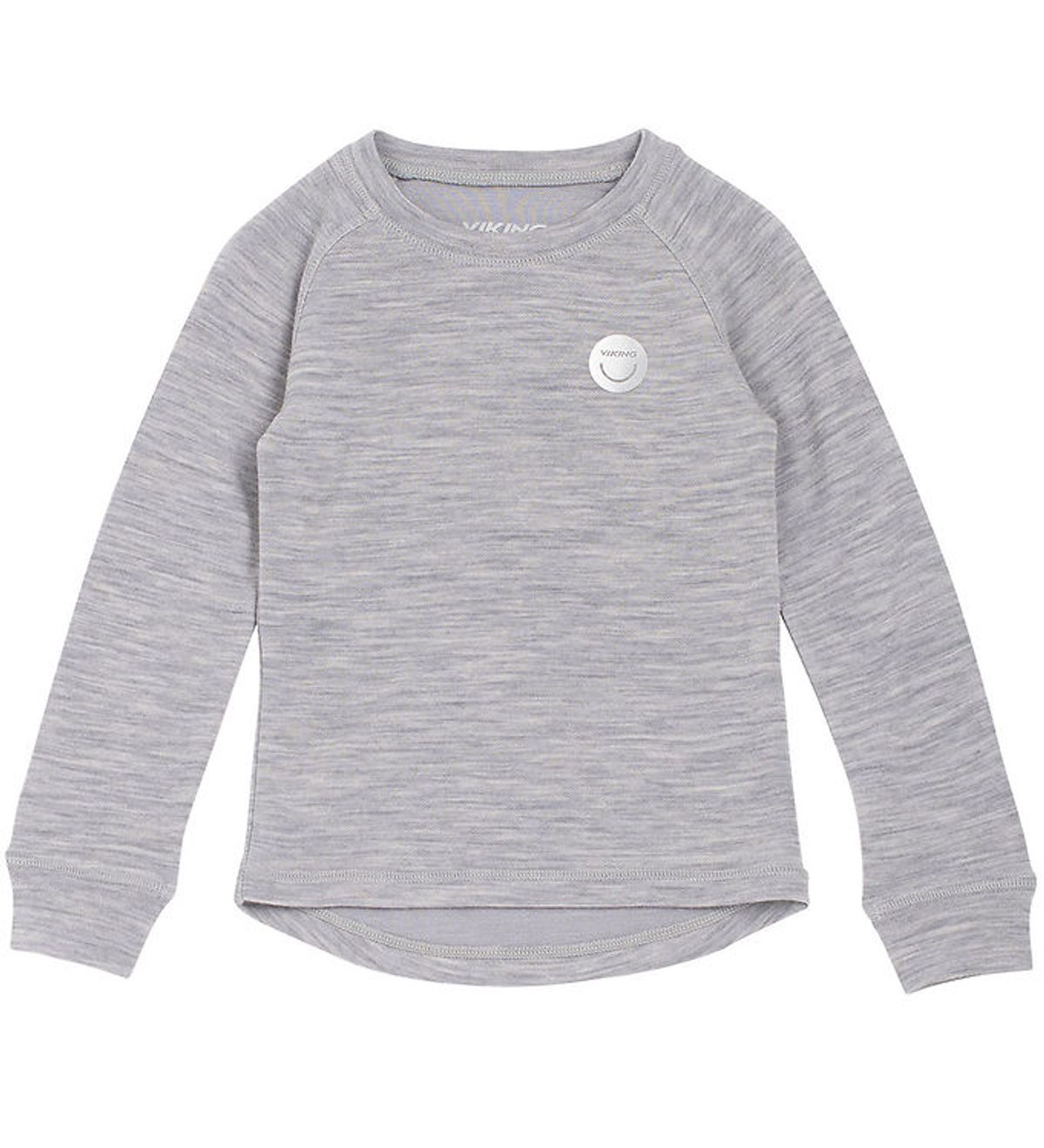 Viking Bluse - Uld/Bambus - Baselayer - Grey/Light Grey