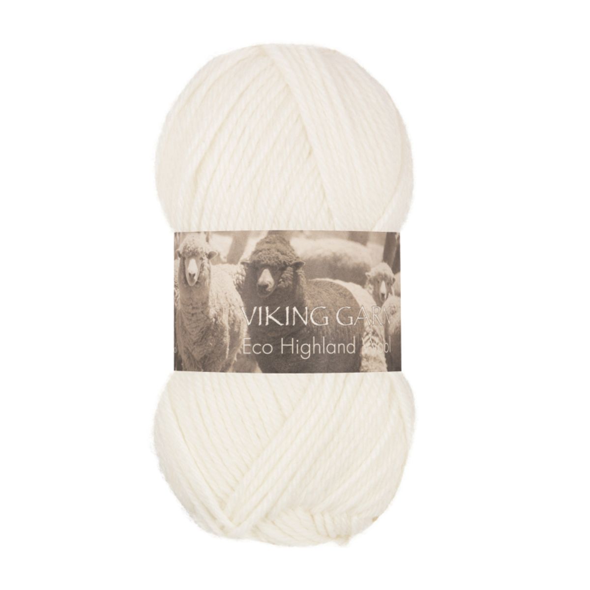 Viking Eco Highland Wool 200 Hvid, Uldgarn, fra Viking