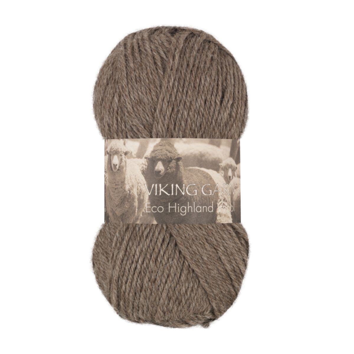 Viking Eco Highland Wool 208 Brun, Uldgarn, fra Viking