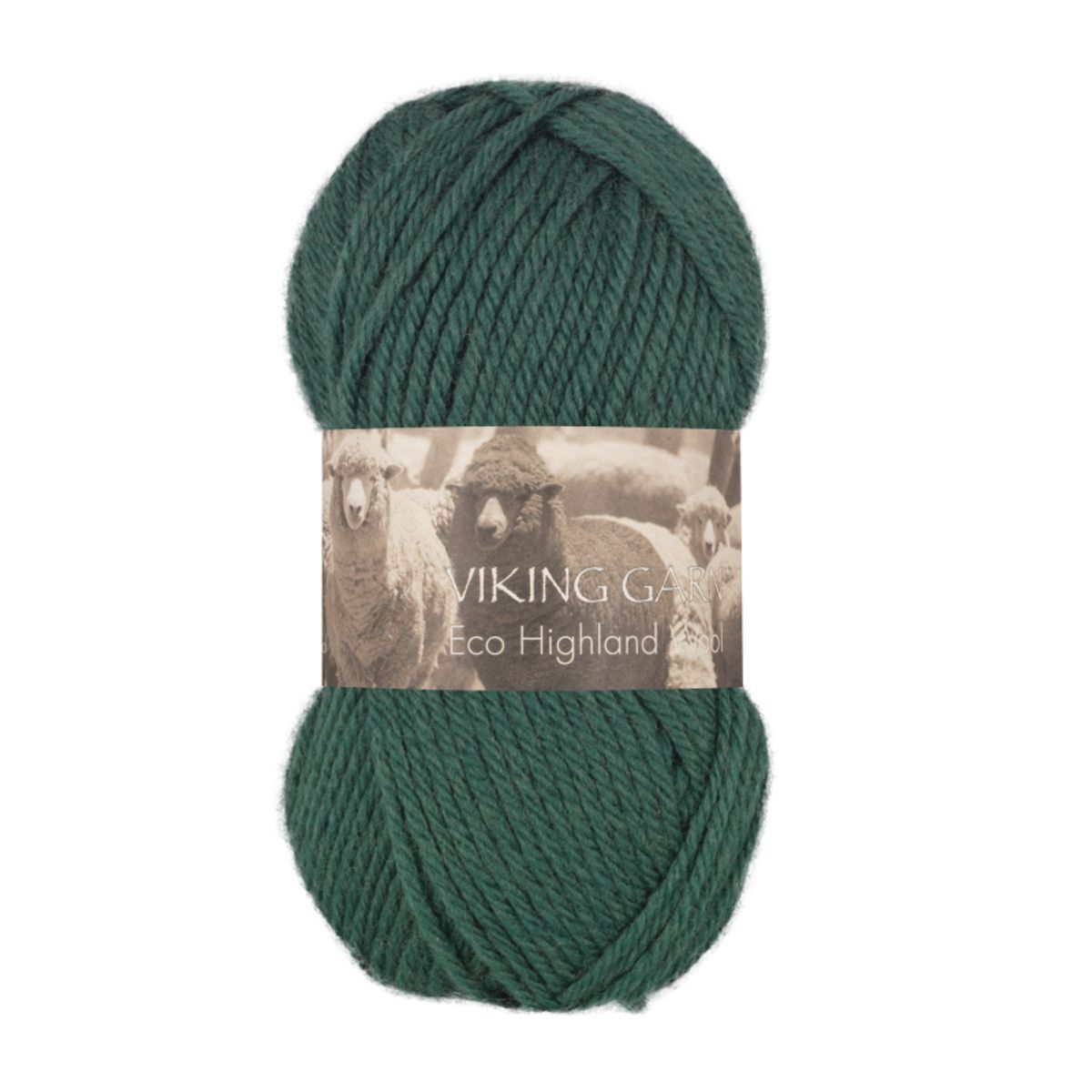 Viking Eco Highland Wool 233 Mørk grøn, Uldgarn, fra Viking