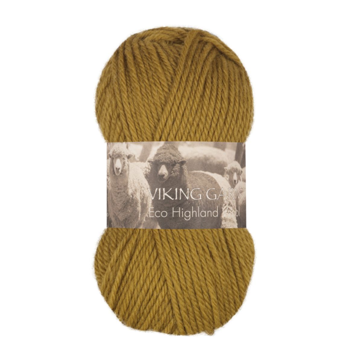 Viking Eco Highland Wool 236 Gulgrøn, Uldgarn, fra Viking