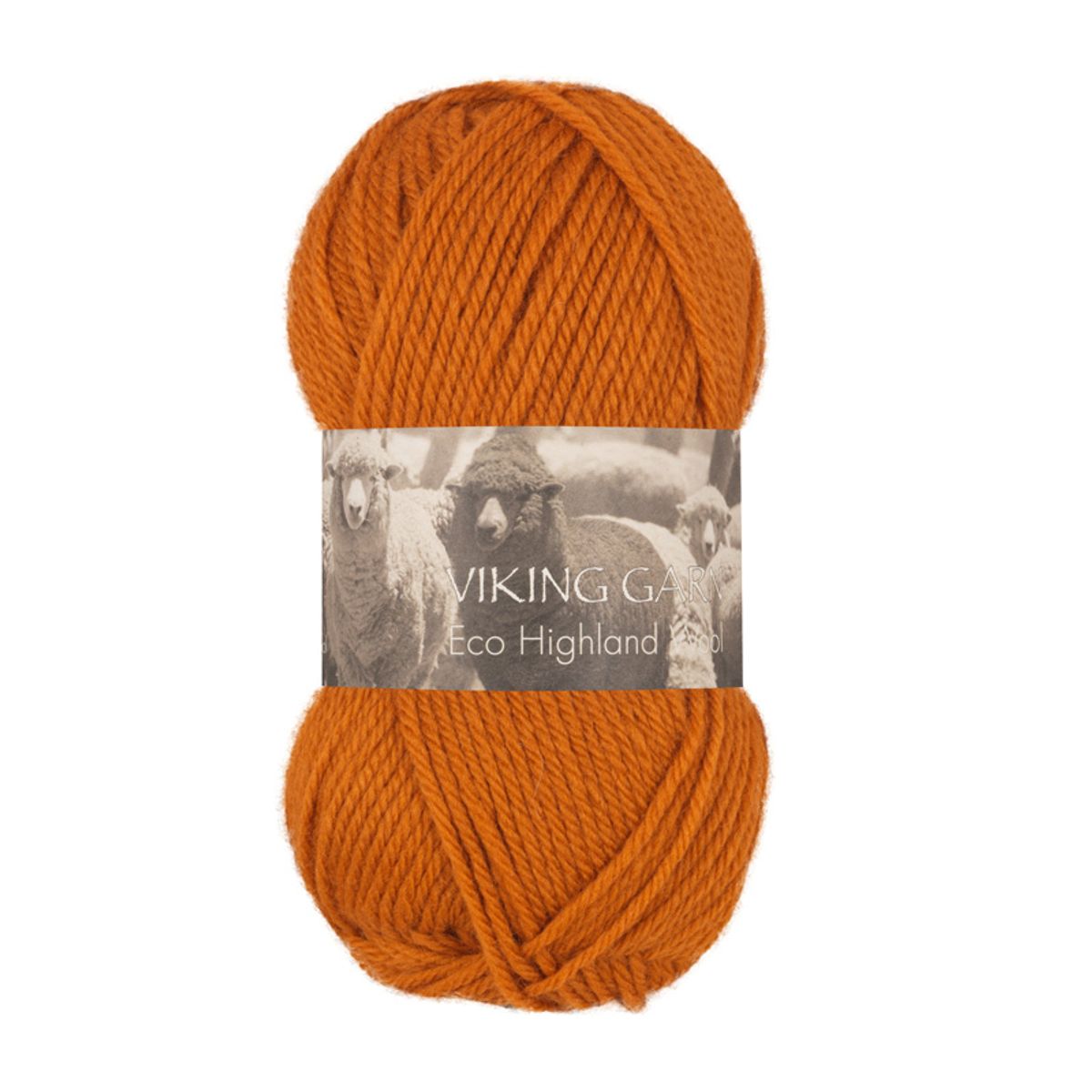 Viking Eco Highland Wool 244 Brændt orange, Uldgarn, fra Viking