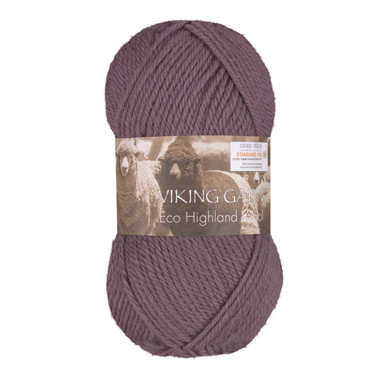 Viking Eco Highland Wool 268 lilla, Uldgarn, fra Viking