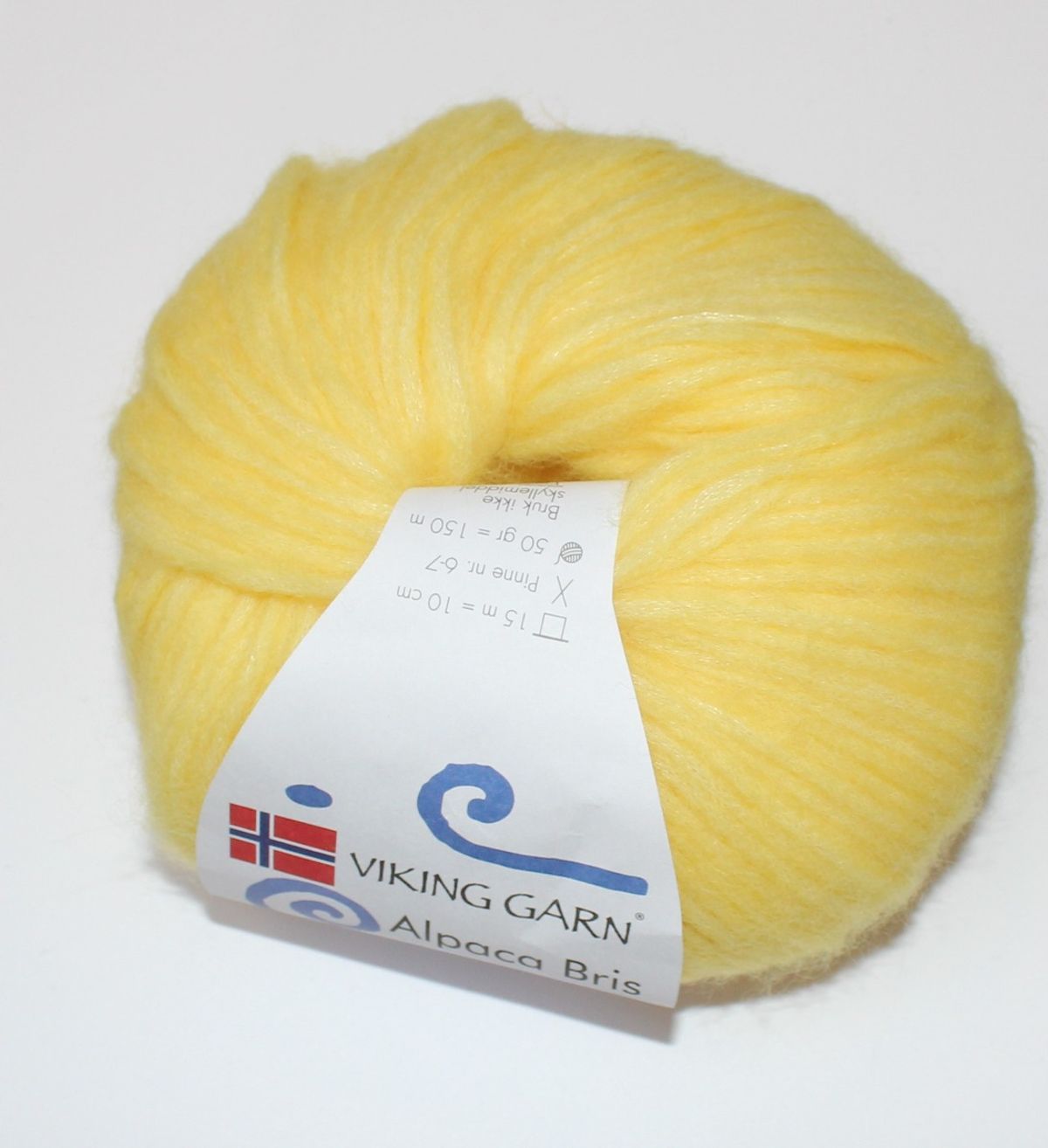 Viking Garn Alpaca Bris - Lysgul farve 340, 50 gram