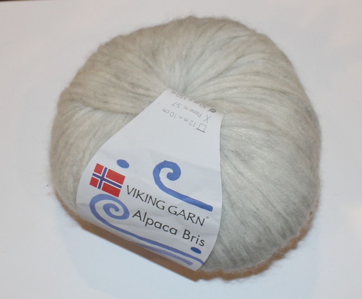 Viking Garn Alpaca Bris - Perlegrå farve 312, 50 gram