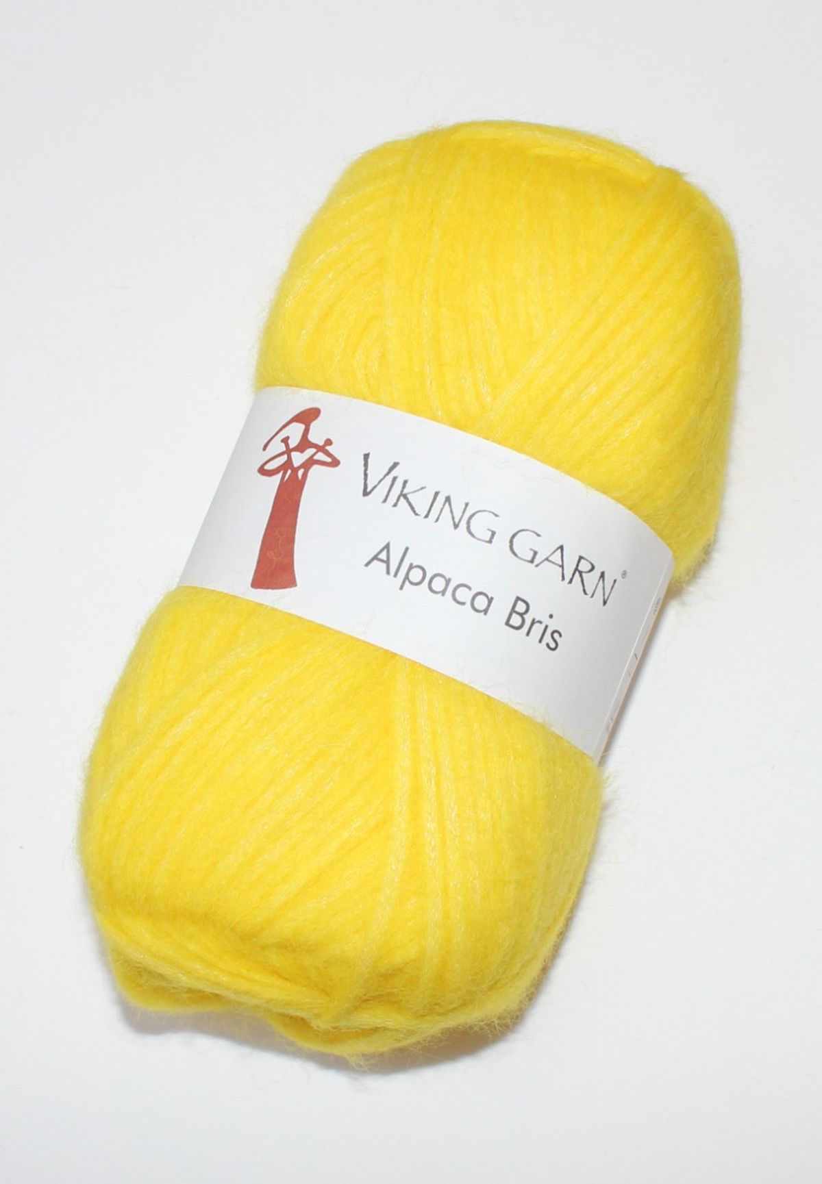 Viking Garn Alpaca Bris - Stærk gul farve 344, 50 gram