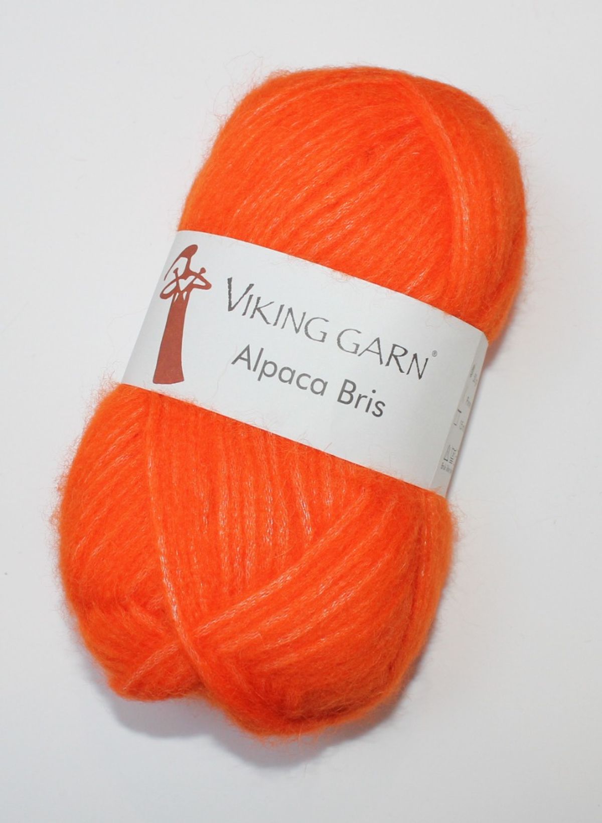 Viking Garn Alpaca Bris - Stærk orange farve 371, 50 gram