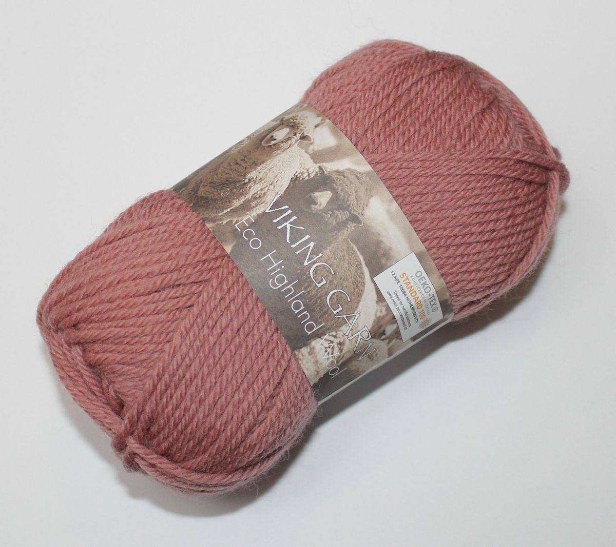 Viking garn Eco Highland Wool - Gammelrosa, color 282, 50 gram