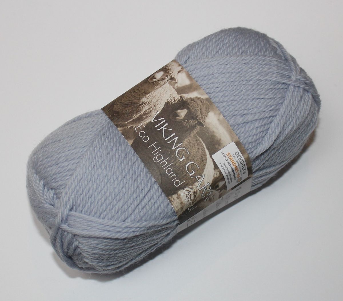 Viking garn Eco Highland Wool - Lyseblå, color 220, 50 gram