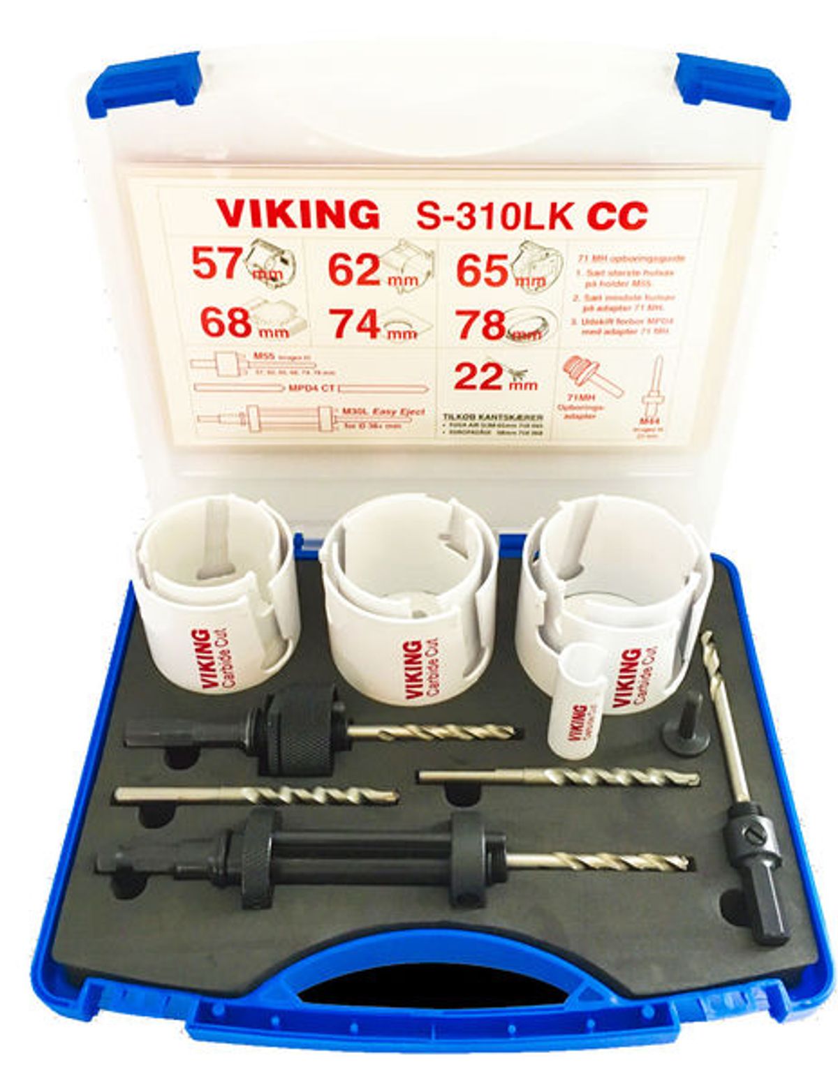 Viking HM hulsavsæt S-300LK CC 22-78mm - Elektrikersæt