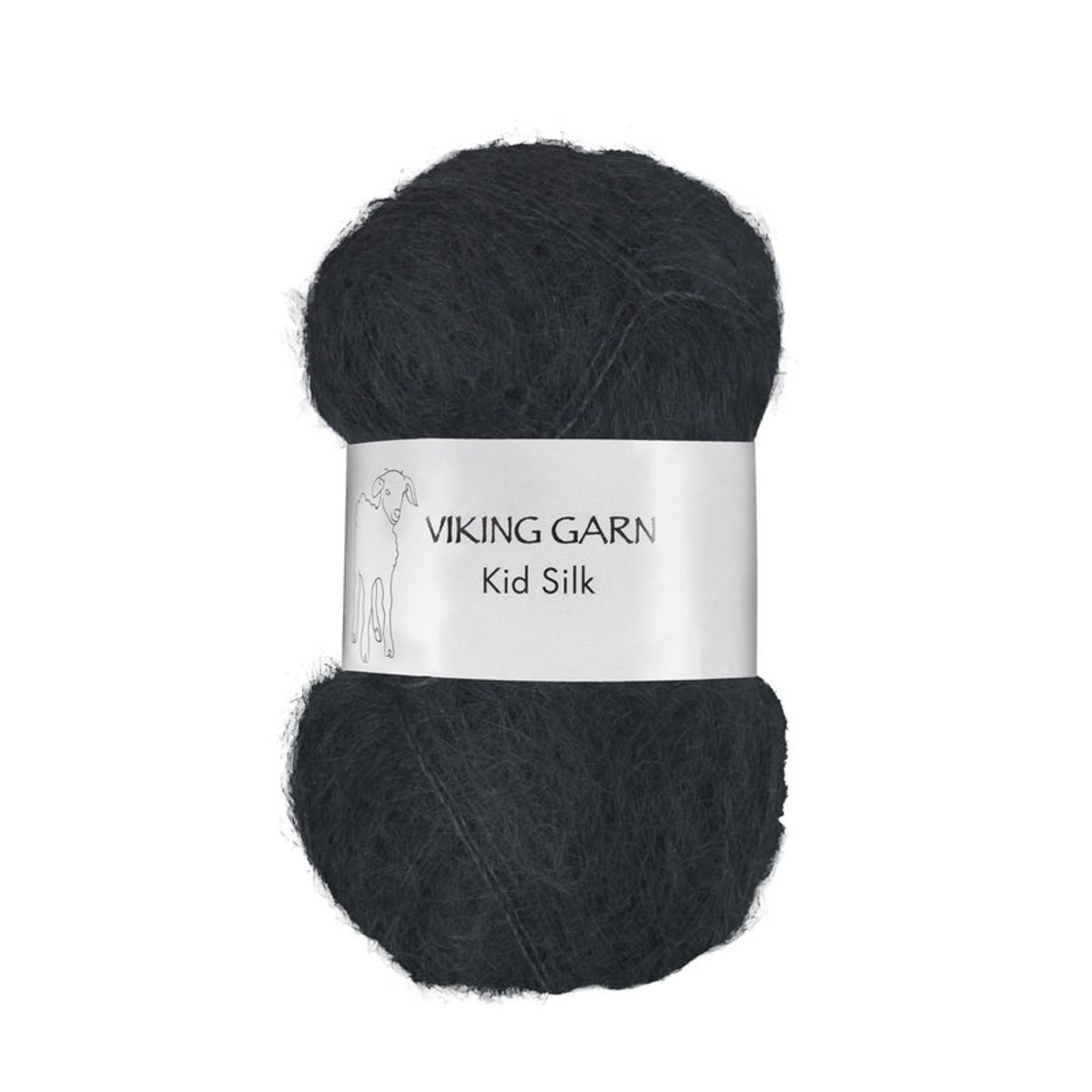 Viking Kid Silk 303 Sort, Mohair/Silk, fra Viking