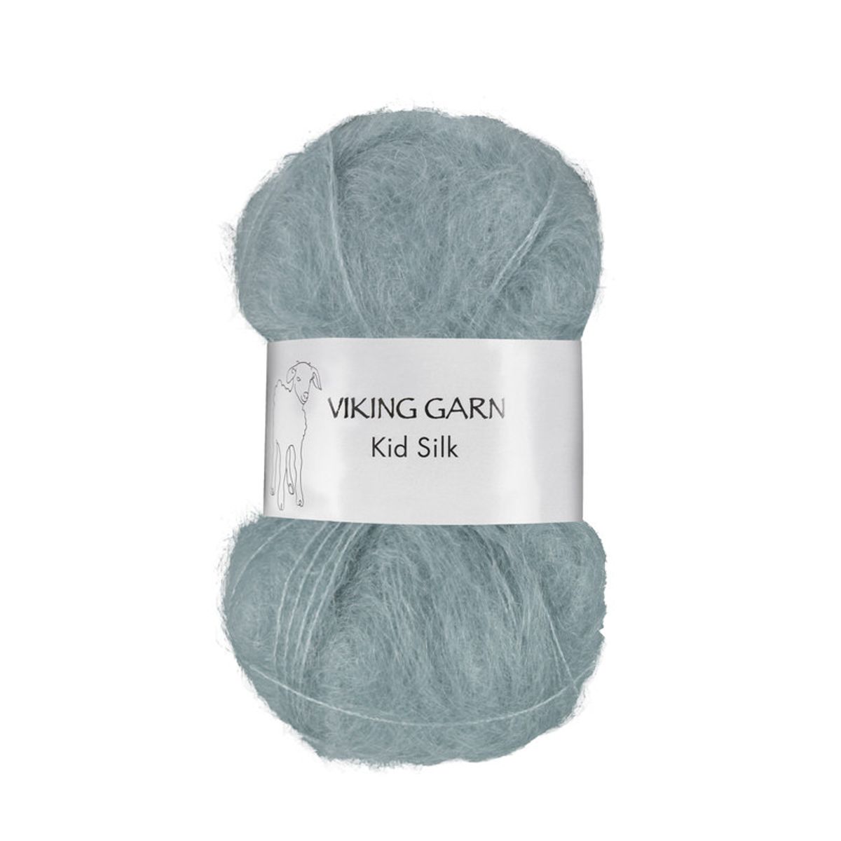 Viking Kid Silk 314 Støvet petrol, Mohair/Silk, fra Viking