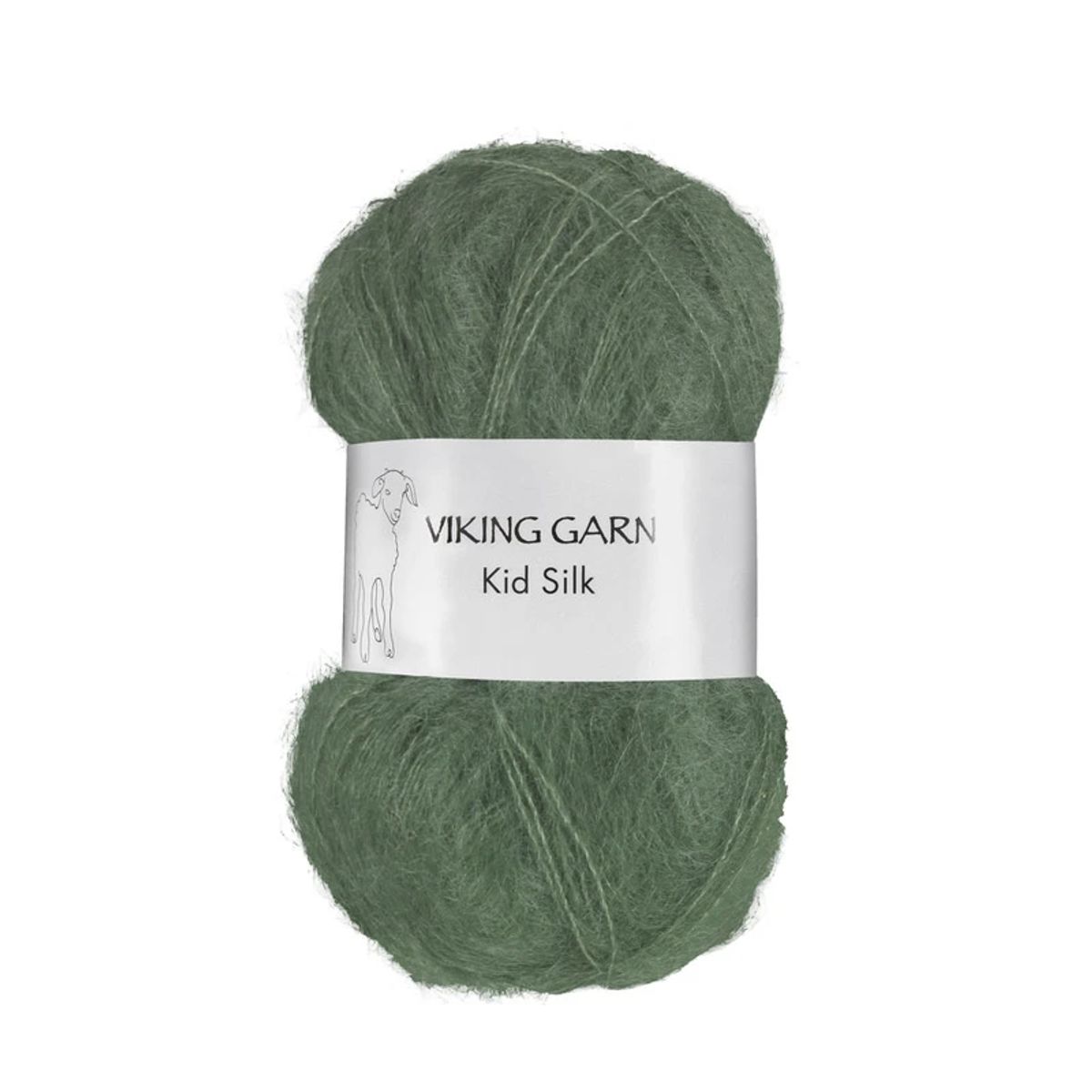 Viking Kid Silk 334 mørk grøn, Mohair/Silk, fra Viking