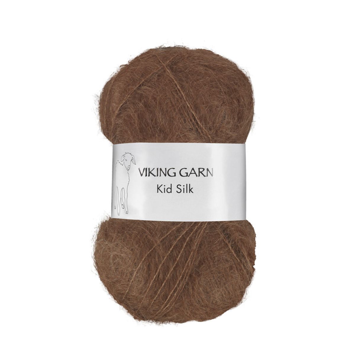 Viking Kid Silk 354 Brun, Mohair/Silk, fra Viking