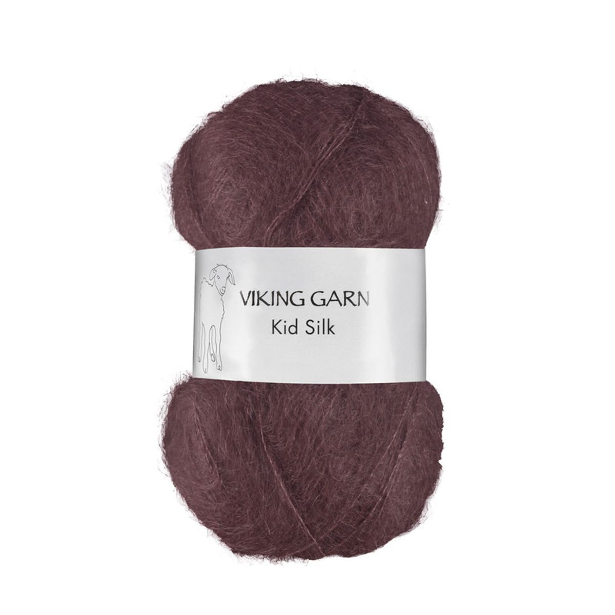 Viking Kid Silk 374 Mørk burgunder, Mohair/Silk, fra Viking