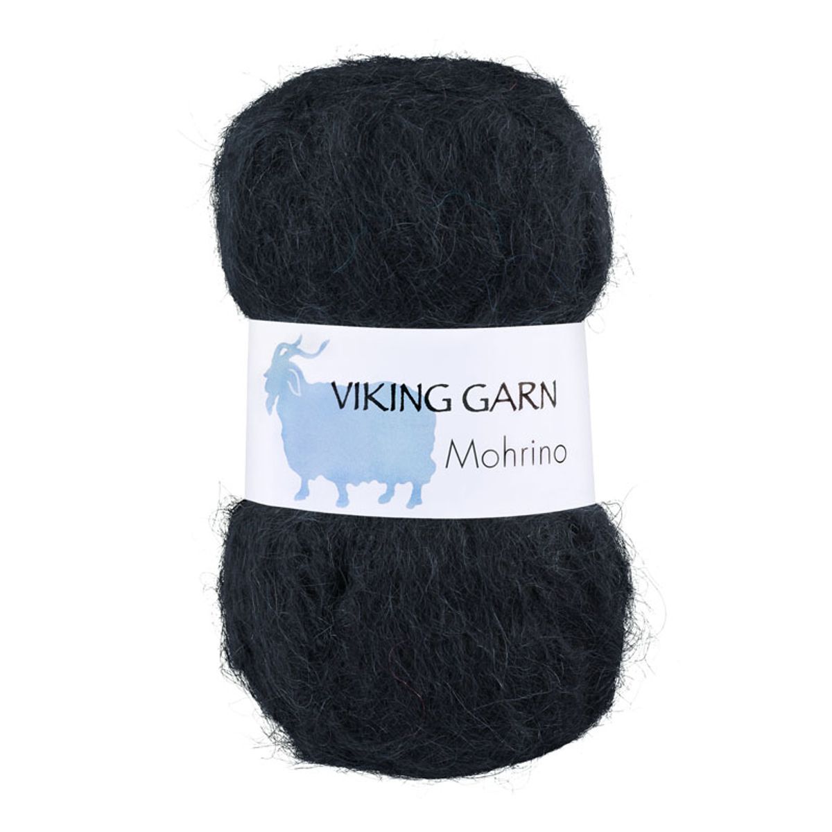 Viking Mohrino - 503 Sort, Mohairgarn, fra Viking