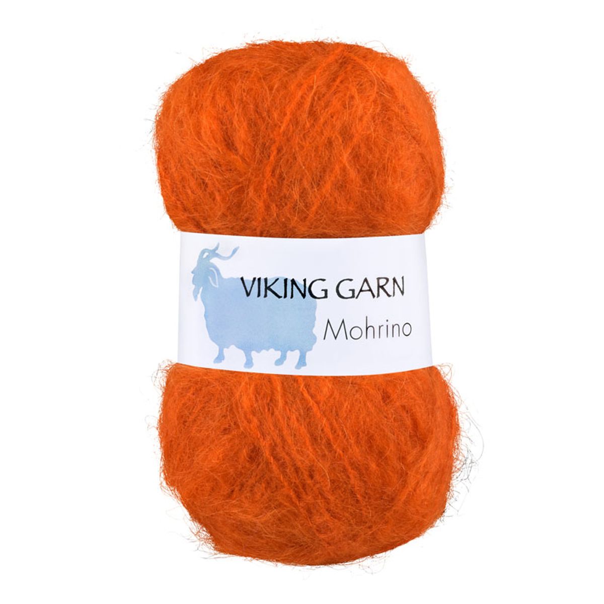 Viking Mohrino - 554 Orange, Mohairgarn, fra Viking