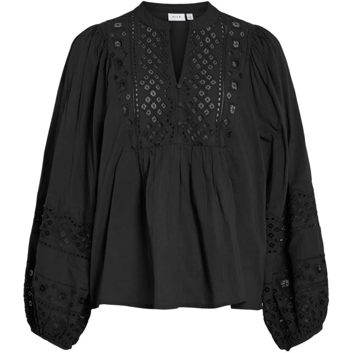 VILA dame bluse VIDULLI - Black Beauty