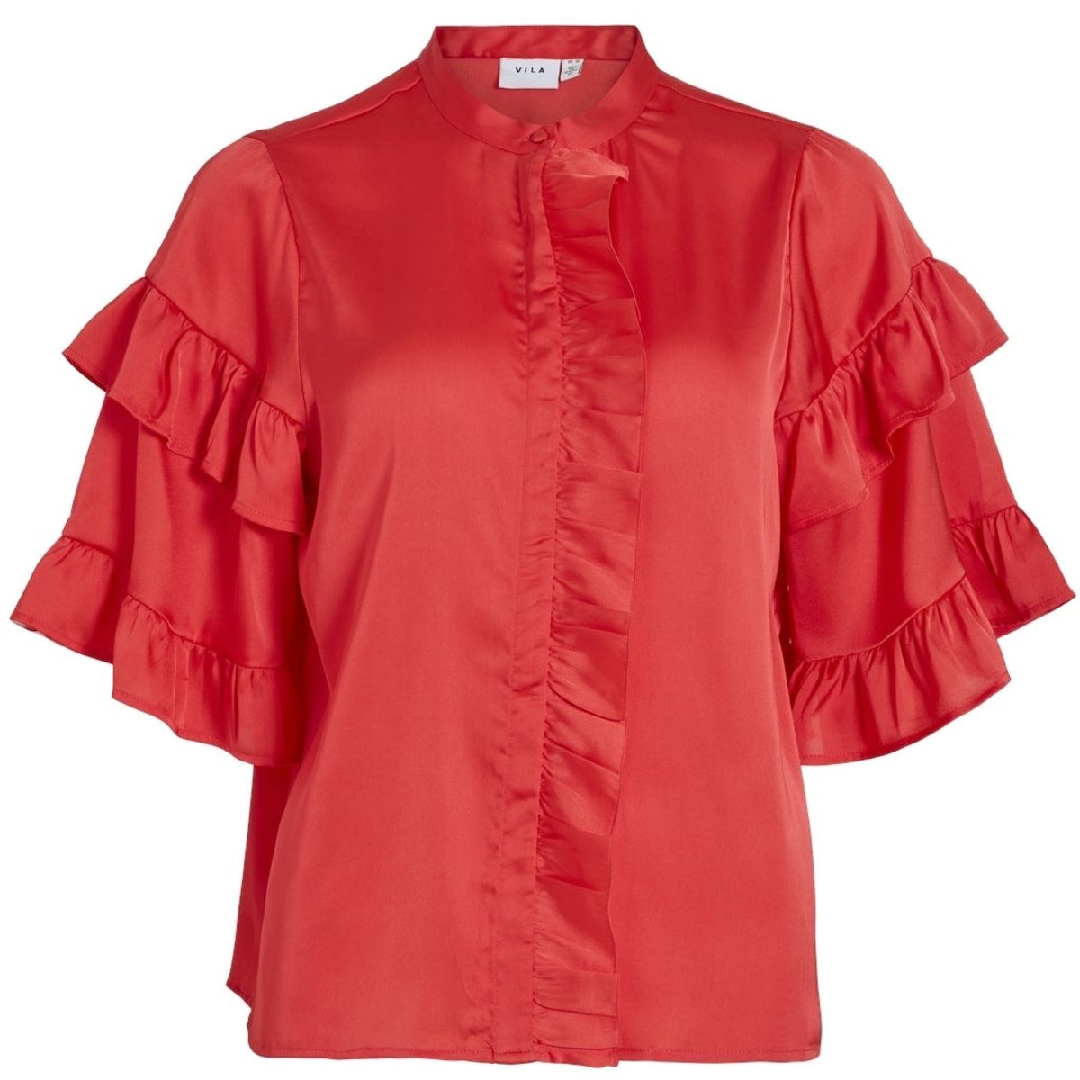 VILA dame bluse VIKAVAS - Poppy Red