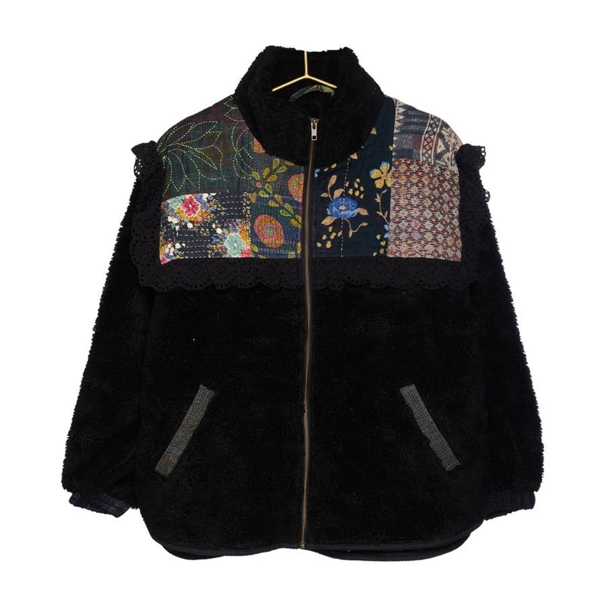 Vilma Mix Kantha Jacket black