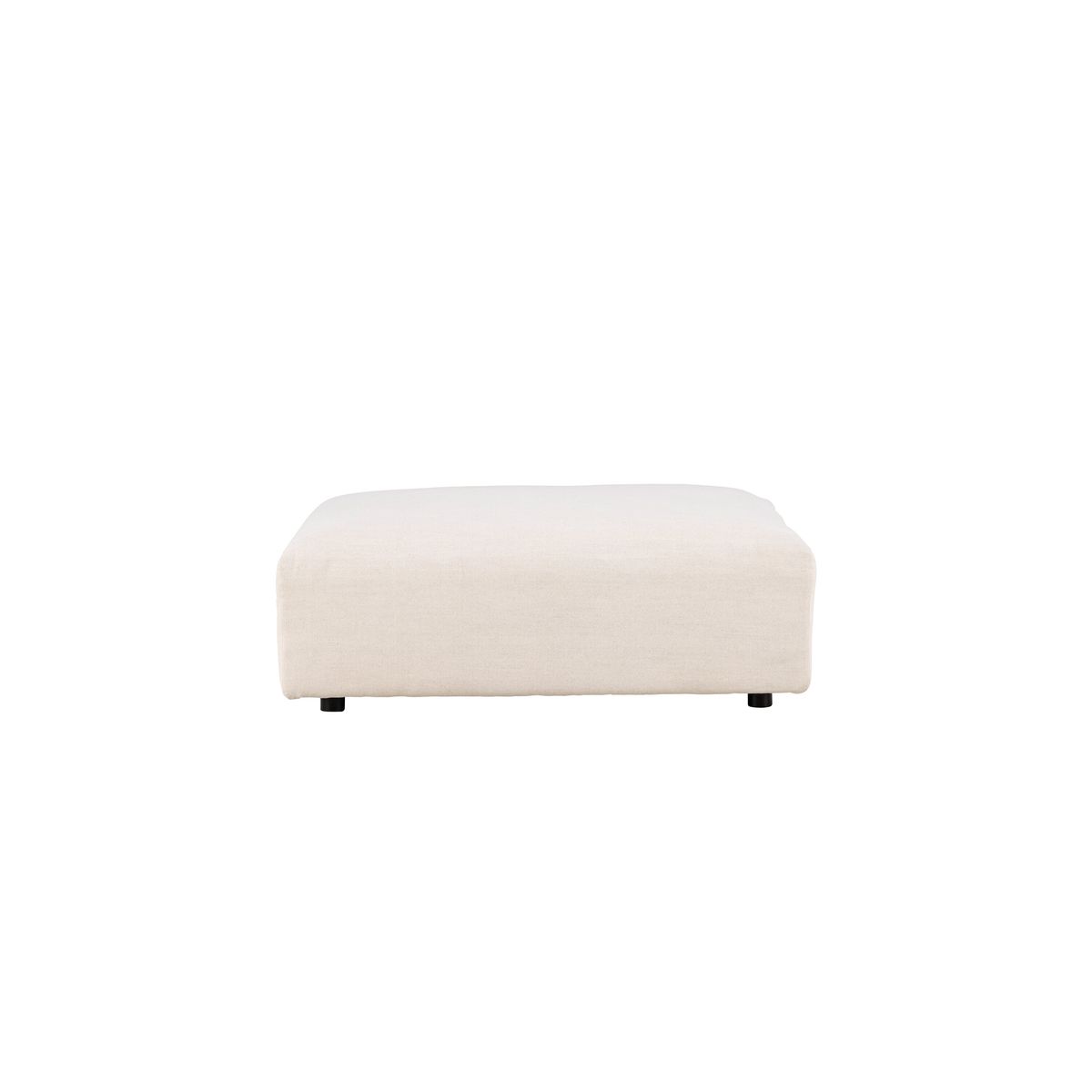 VIND COLLECTION Mavi modul sofa puf, kvadratisk - beige polyester og træ (105x105)