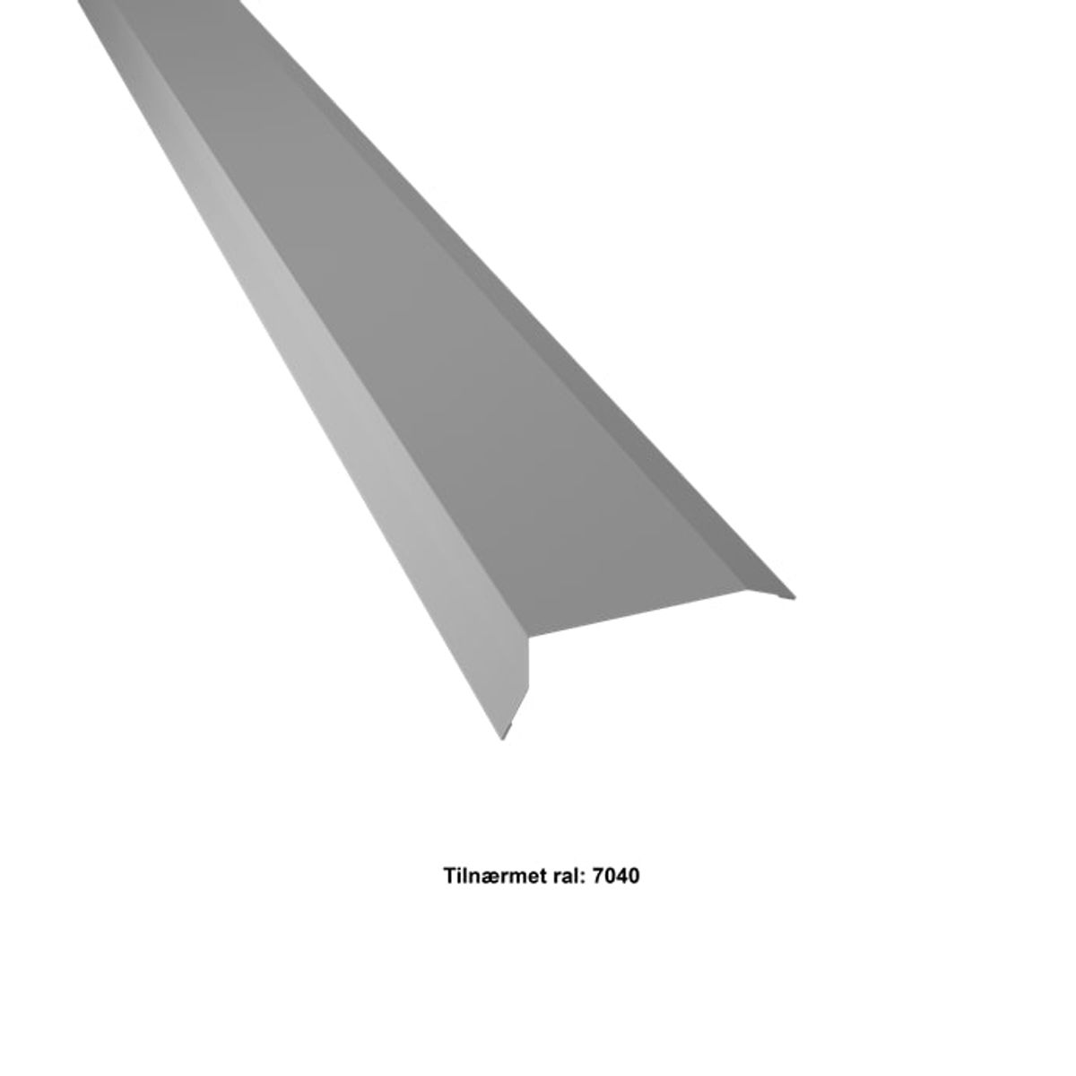 Vindskede lille. 25-25-95-25x2000 mm. - Lys grå - 2,00 meter. - 20 års garanti (0,50)