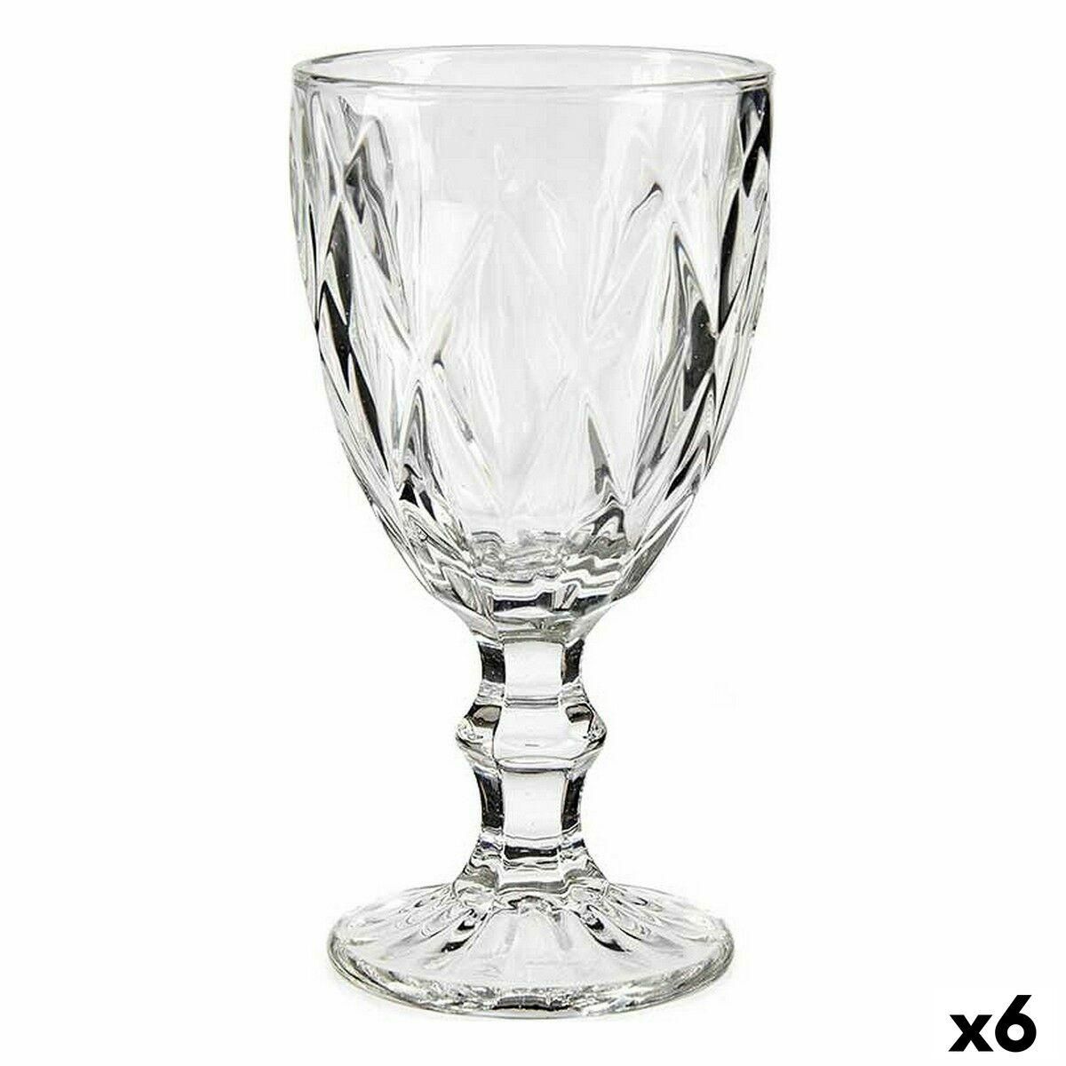 Vinglas Diamant Gennemsigtig Glas 330 ml (6 enheder)