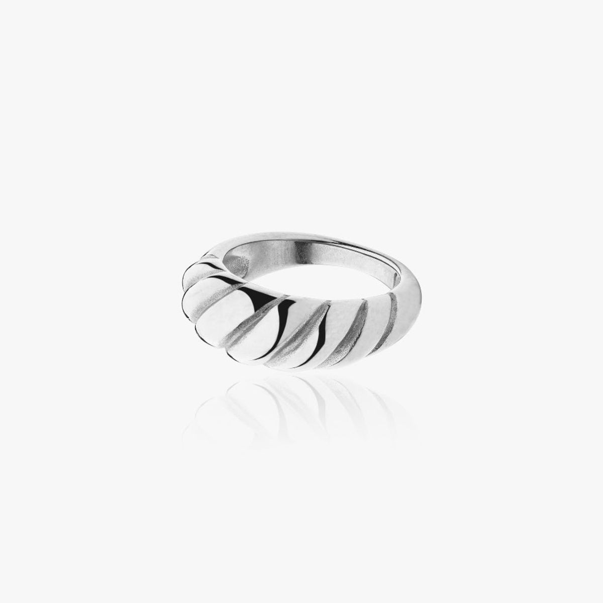 Vintage Croissant Ring Sølvbelagt