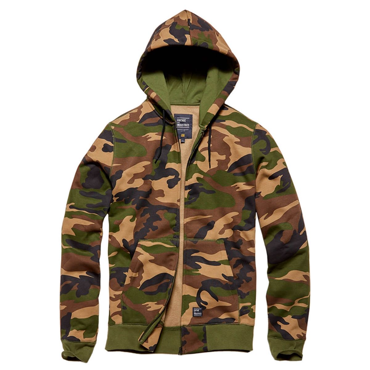 Vintage Industries Rødstone m.hætte Woodland camo