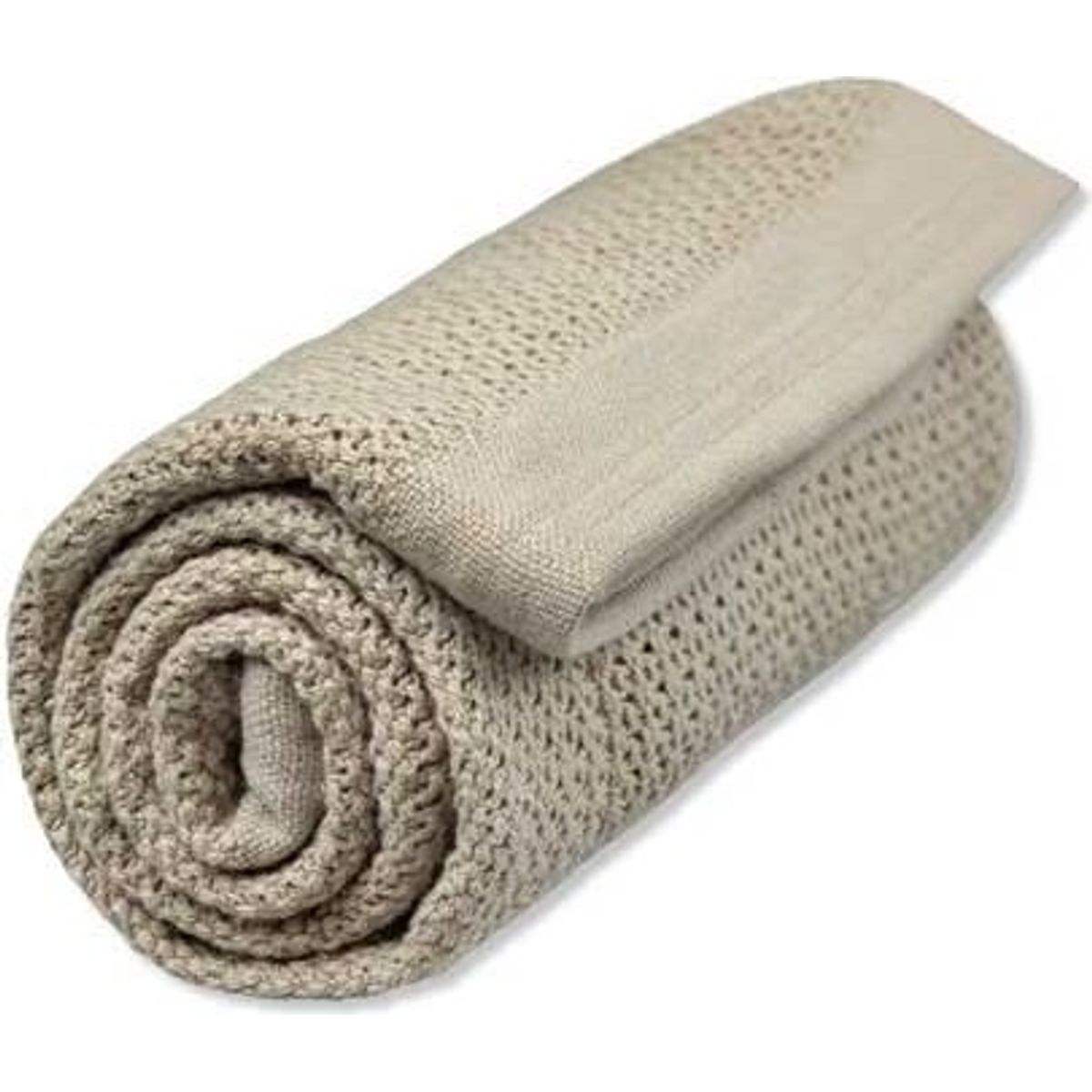 Vinter & Bloom - Filt Soft Grid Blanket Eco Pebble Greige