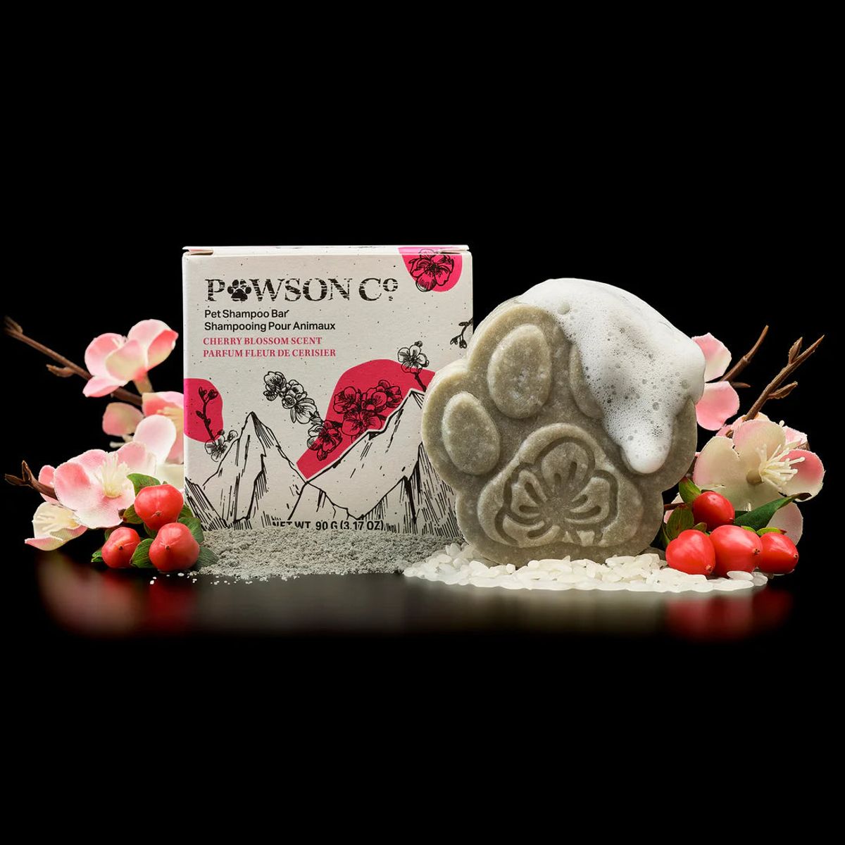 VIORY BEAUTY - PET SHAMPOO BAR M. LONGSHENG RISPROTEIN & CHERRY BLOSSOM - NATURLIGE PLEJE TIL KÆLEDYR - Shampoo Bar - Viori Beauty - StudioBuus