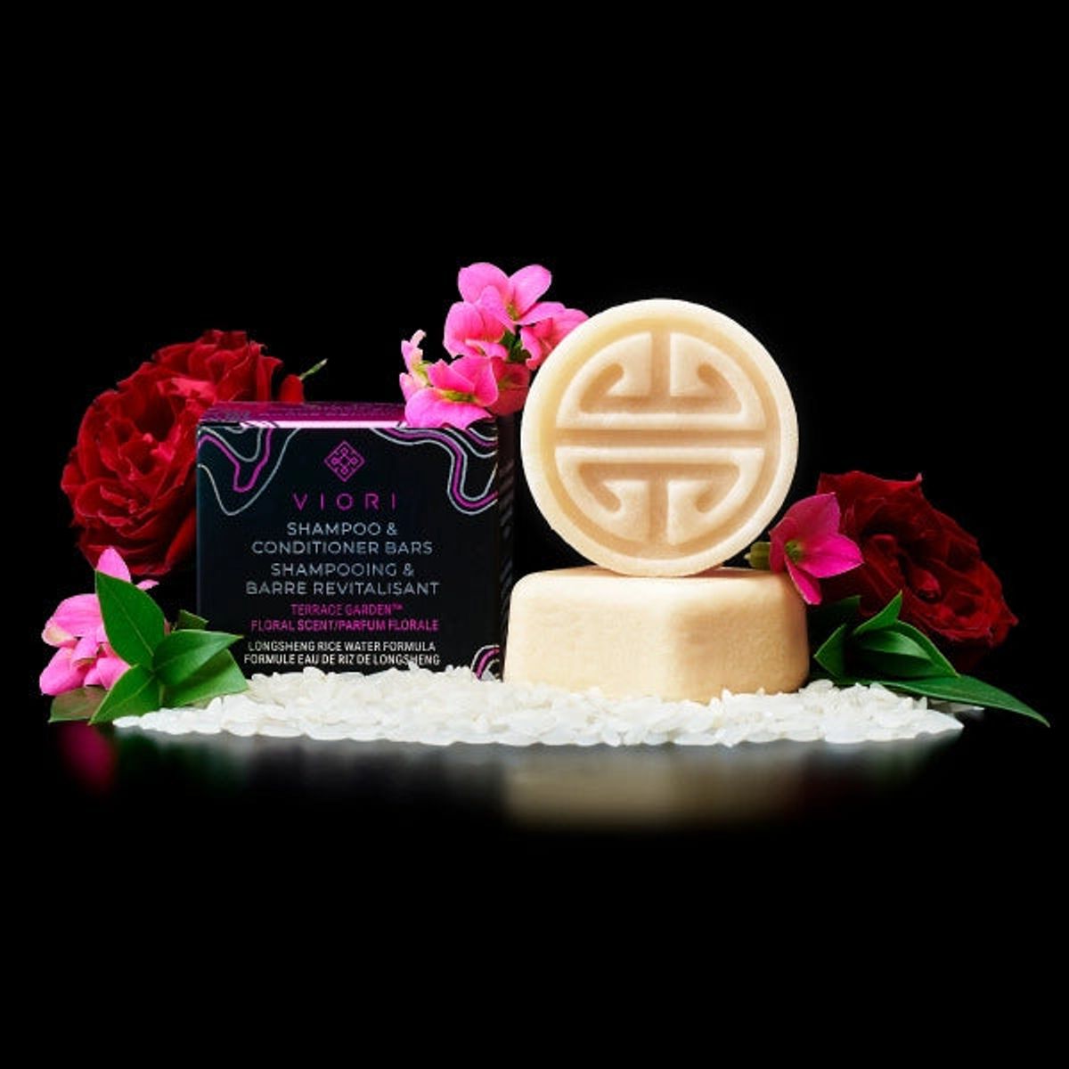 VIORY BEAUTY TRAVELSIZE - SHAMPOO & BALSAM BAR M. LONGSHENG RISPROTEIN & TERRACE GARDEN - TØRT HÅR - Shampoo Bar - Viori Beauty - StudioBuus