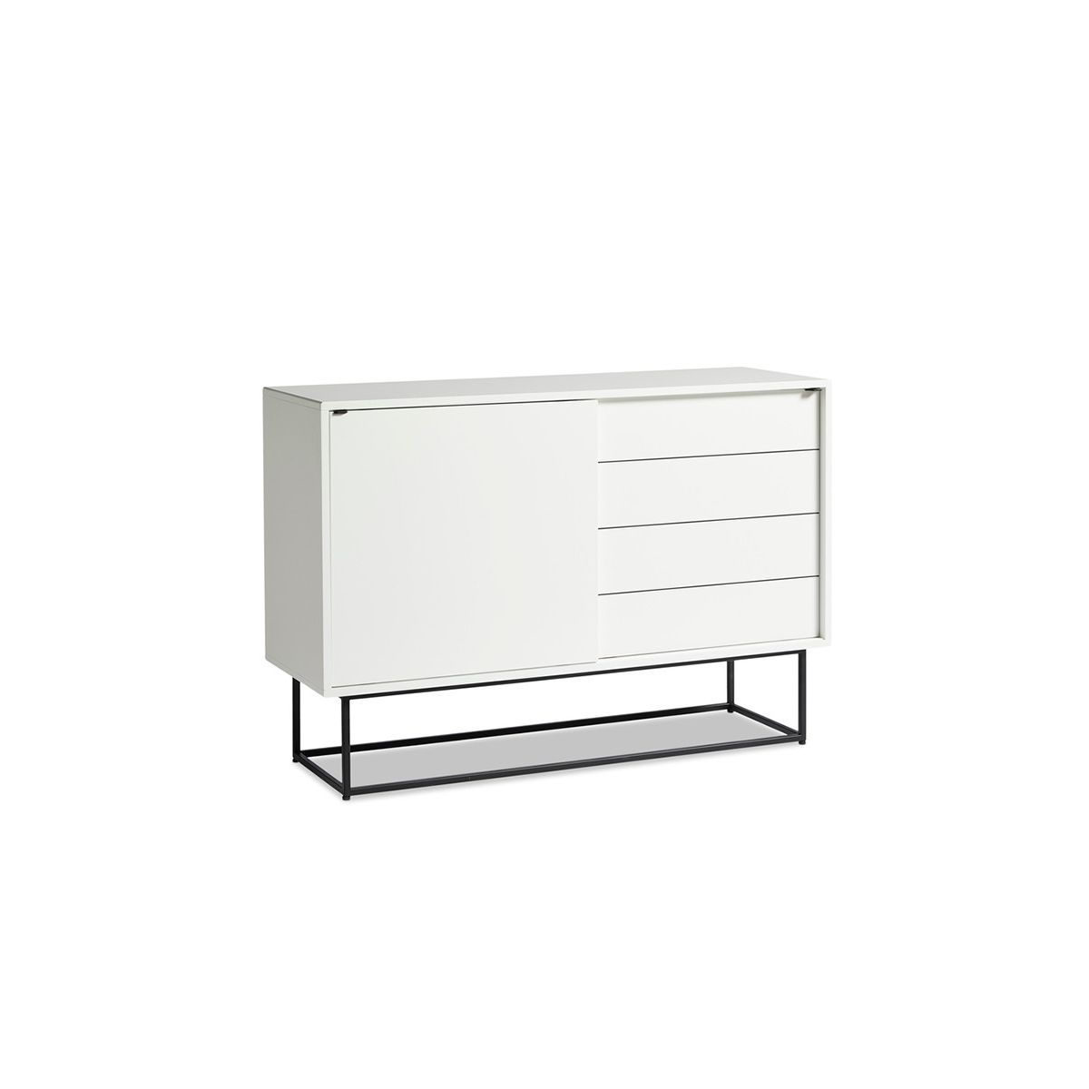 Virka High Sideboard fra Woud (Hvid/hvid)