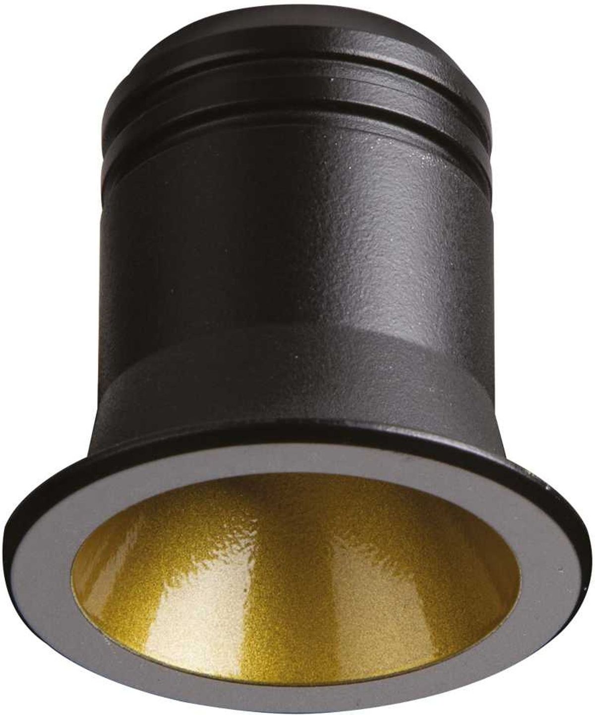 Virus, Indbygningslampe, 3W, LED, sort/guld, aluminium, metal, Ø40xH40mm