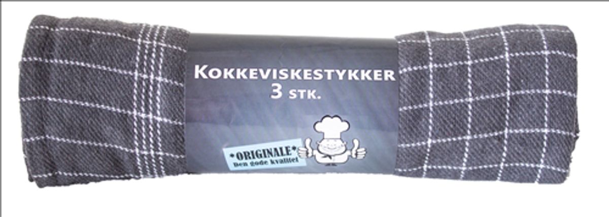 Viskestykke Mørkegrå 3-pk. Str 50cm x 70cm